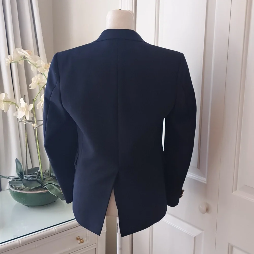 Nordstrom Boys Classic Navy Wool Blend Blazer/Sports Coat Uniform/Formal‎ S-14